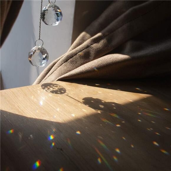 Hanging Clear Crystal Suncatcher Ornaments with Moon Decor Rainbow Maker - Picture 5 of 7